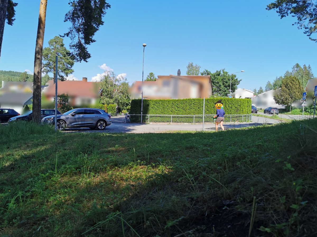 Here we see Hanne Sine Andresen immediately after she removed the sign plates.